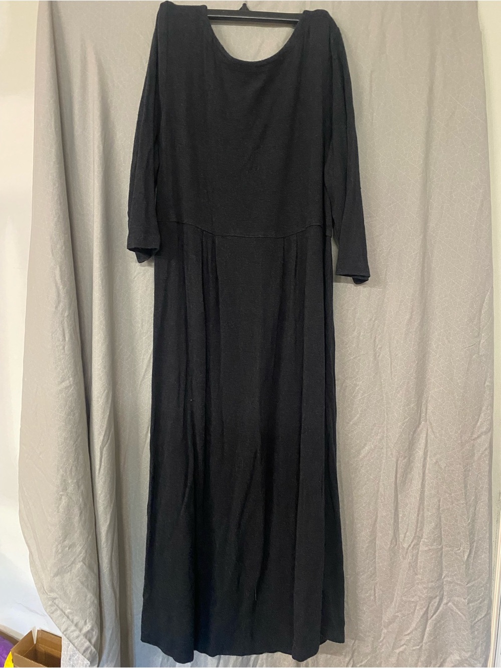 J. Jill Black Long-Sleeve Maxi Dress